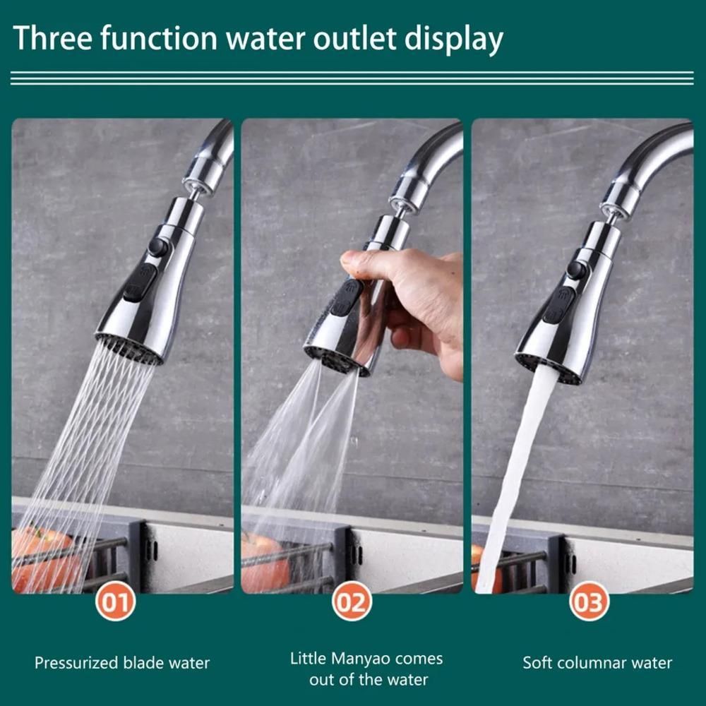 Stainless Steel Kitchen Sink Faucet (3 Modes)