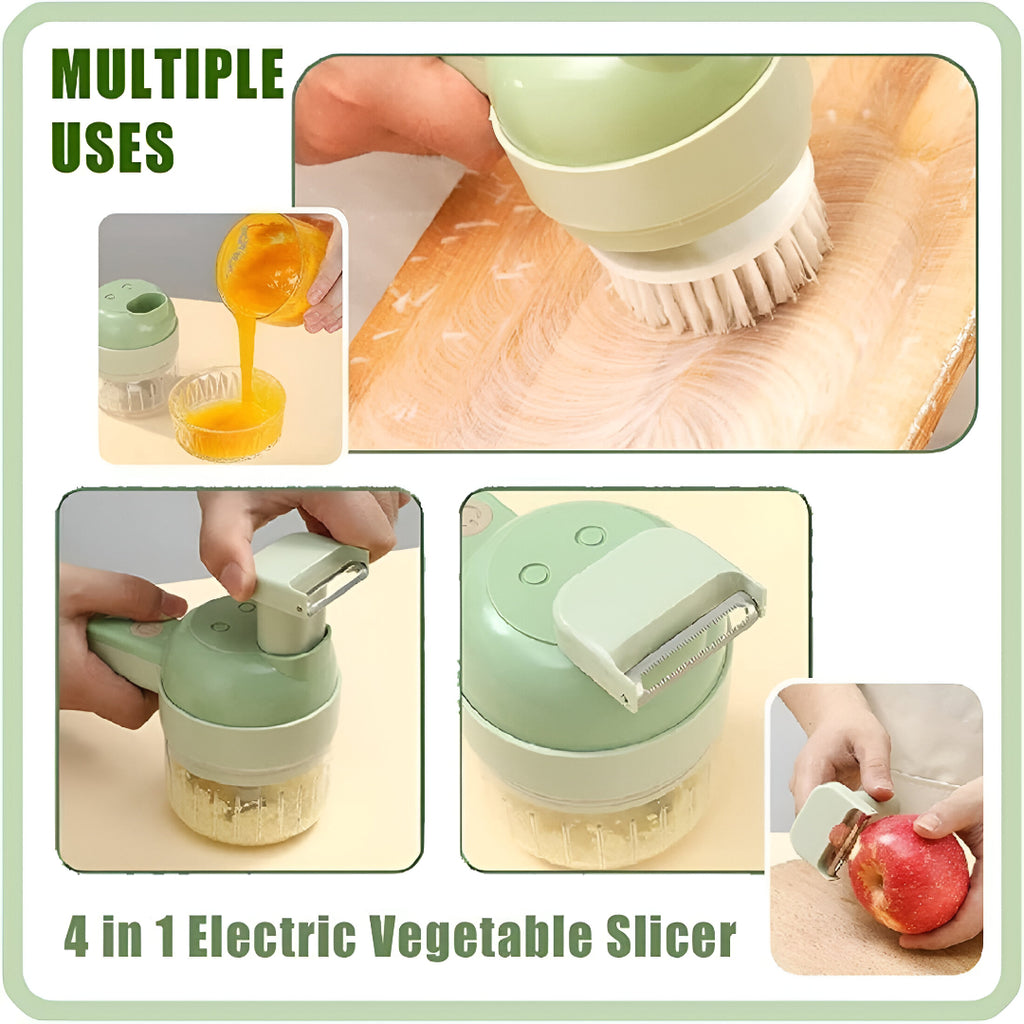 4 in 1 Portable Vegetable Cutter (Electric)